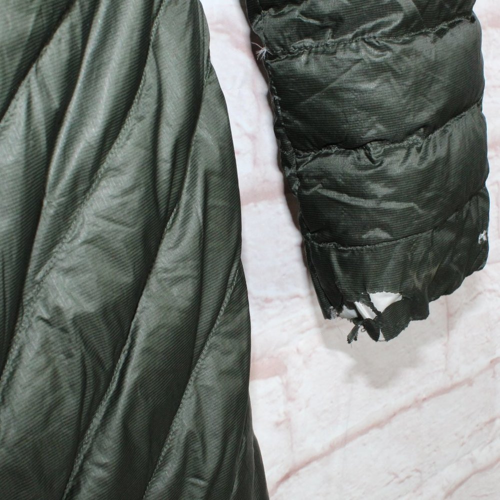 Under Armour Green Polyester Zip ColdGear Hooded Quilted Long Jacket Size M - Picture 8 of 12